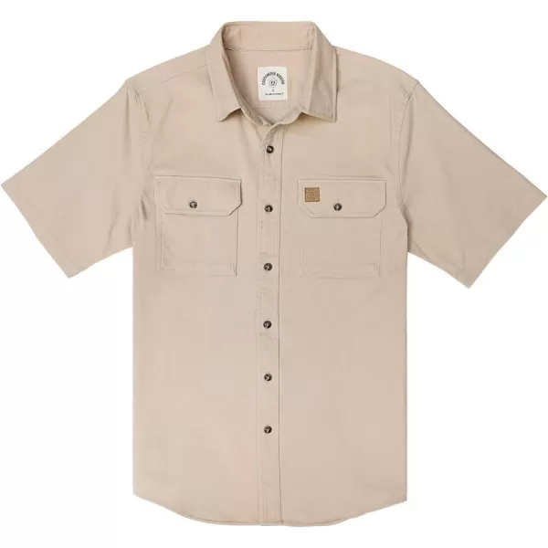 Dubinik®Mens Short Sleeve Button Down Shirts Denim Short Sleeve Shirt Men Two Pocket Western Soft Work Casual Denim Shirt