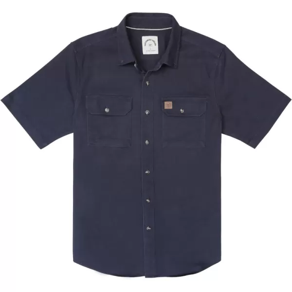Dubinik®Mens Short Sleeve Button Down Shirts Denim Short Sleeve Shirt Men Two Pocket Western Soft Work Casual Denim Shirt