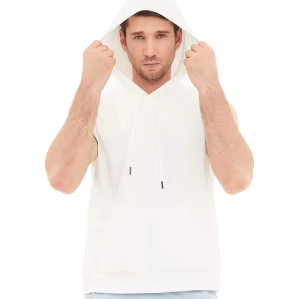 Dubinik®Short Sleeve Hoodie Lightweight Soft Cotton Moisture Wicking Kangaroo Pocket Short Sleeve Hoodie For Men