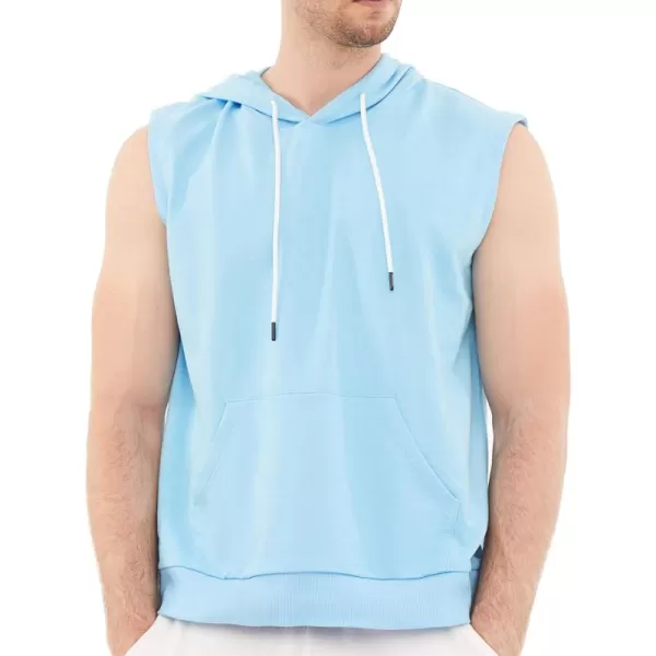 Dubinik®Short Sleeve Hoodie Lightweight Soft Cotton Moisture Wicking Kangaroo Pocket Short Sleeve Hoodie For Men