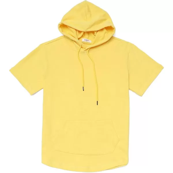 Dubinik®Short Sleeve Hoodie Lightweight Soft Cotton Moisture Wicking Kangaroo Pocket Short Sleeve Hoodie For Men