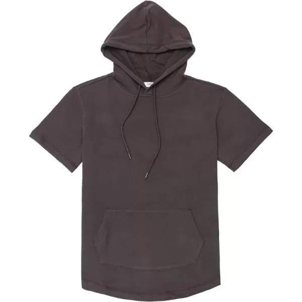 Dubinik®Short Sleeve Hoodie Lightweight Soft Cotton Moisture Wicking Kangaroo Pocket Short Sleeve Hoodie For Men