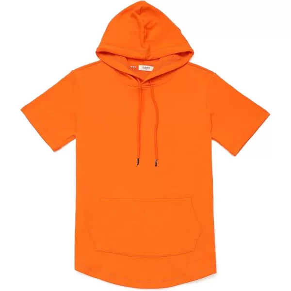 Dubinik®Short Sleeve Hoodie Lightweight Soft Cotton Moisture Wicking Kangaroo Pocket Short Sleeve Hoodie For Men