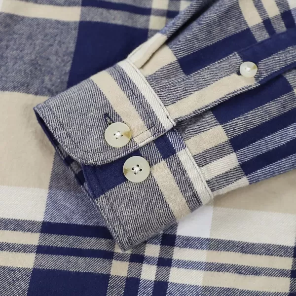 Dubinik®Mens Flannel Shirts Long Sleeve Flannel Shirt for Men Warm Casual Soft Cotton Button Down Plaid Mens Flannel Shirt