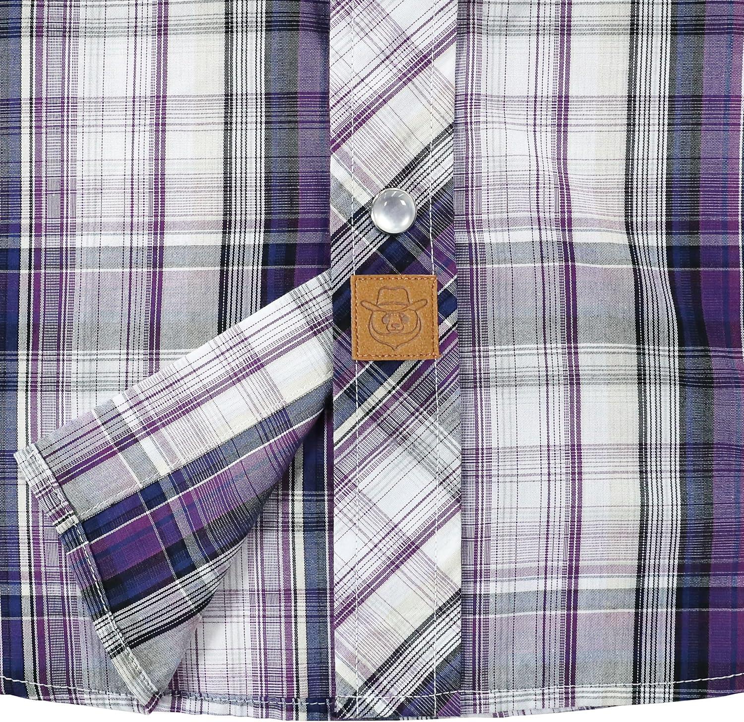 imageDubinik Pearl Snap Shirts for Men Long Sleeve Western Shirts for Men Vintage Casual Plaid Shirt Cowboy Shirts for MenPurple Pretty