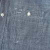 imageDubinik Chambray Shirt Men Long Sleeve Cotton Work Shirts with 2 Pockets Casual Button DownDenim Blue