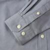 imageDubinik Chambray Shirt Men Long Sleeve Cotton Work Shirts with 2 Pockets Casual Button DownGray