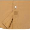 imageDubinik Chambray Shirt Men Long Sleeve Cotton Work Shirts with 2 Pockets Casual Button DownLeaf Orange
