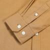 imageDubinik Chambray Shirt Men Long Sleeve Cotton Work Shirts with 2 Pockets Casual Button DownLeaf Orange