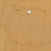 imageDubinik Chambray Shirt Men Long Sleeve Cotton Work Shirts with 2 Pockets Casual Button DownLeaf Orange