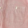 imageDubinik Chambray Shirt Men Long Sleeve Cotton Work Shirts with 2 Pockets Casual Button DownPink