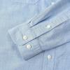 imageDubinik Chambray Shirt Men Long Sleeve Cotton Work Shirts with 2 Pockets Casual Button DownSky Blue