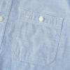 imageDubinik Chambray Shirt Men Long Sleeve Cotton Work Shirts with 2 Pockets Casual Button DownSky Blue