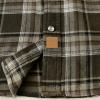 imageDubinik Flannel Shirt for Men Western Mens Pearl Snap Shirts Long Sleeve Casual Cozy Vintage Cowboy Plaid Soft Pure CottonBrown Gray and Black