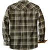 imageDubinik Flannel Shirt for Men Western Mens Pearl Snap Shirts Long Sleeve Casual Cozy Vintage Cowboy Plaid Soft Pure CottonBrown Gray and Black