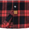 imageDubinik Flannel Shirt for Men Western Mens Pearl Snap Shirts Long Sleeve Casual Cozy Vintage Cowboy Plaid Soft Pure CottonDark Gray and Red