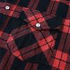 imageDubinik Flannel Shirt for Men Western Mens Pearl Snap Shirts Long Sleeve Casual Cozy Vintage Cowboy Plaid Soft Pure CottonDark Gray and Red