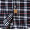 imageDubinik Flannel Shirt for Men Western Mens Pearl Snap Shirts Long Sleeve Casual Cozy Vintage Cowboy Plaid Soft Pure CottonDark Gray and White