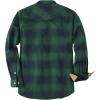 imageDubinik Flannel Shirt for Men Western Mens Pearl Snap Shirts Long Sleeve Casual Cozy Vintage Cowboy Plaid Soft Pure CottonDark Green