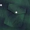 imageDubinik Flannel Shirt for Men Western Mens Pearl Snap Shirts Long Sleeve Casual Cozy Vintage Cowboy Plaid Soft Pure CottonDark Green