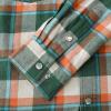 imageDubinik Flannel Shirt for Men Western Mens Pearl Snap Shirts Long Sleeve Casual Cozy Vintage Cowboy Plaid Soft Pure CottonDark Green and Cream