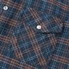 imageDubinik Flannel Shirt for Men Western Mens Pearl Snap Shirts Long Sleeve Casual Cozy Vintage Cowboy Plaid Soft Pure CottonDeep Blue Gray