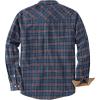 imageDubinik Flannel Shirt for Men Western Mens Pearl Snap Shirts Long Sleeve Casual Cozy Vintage Cowboy Plaid Soft Pure CottonDeep Blue Gray
