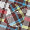 imageDubinik Flannel Shirt for Men Western Mens Pearl Snap Shirts Long Sleeve Casual Cozy Vintage Cowboy Plaid Soft Pure CottonDeep Brown and Blue