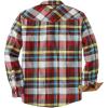 imageDubinik Flannel Shirt for Men Western Mens Pearl Snap Shirts Long Sleeve Casual Cozy Vintage Cowboy Plaid Soft Pure CottonDeep Brown and Blue