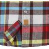 imageDubinik Flannel Shirt for Men Western Mens Pearl Snap Shirts Long Sleeve Casual Cozy Vintage Cowboy Plaid Soft Pure CottonDeep Brown and Blue