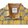 imageDubinik Flannel Shirt for Men Western Mens Pearl Snap Shirts Long Sleeve Casual Cozy Vintage Cowboy Plaid Soft Pure CottonDeep Golden Yellow and Black