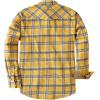 imageDubinik Flannel Shirt for Men Western Mens Pearl Snap Shirts Long Sleeve Casual Cozy Vintage Cowboy Plaid Soft Pure CottonDeep Golden Yellow and Black