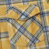 imageDubinik Flannel Shirt for Men Western Mens Pearl Snap Shirts Long Sleeve Casual Cozy Vintage Cowboy Plaid Soft Pure CottonDeep Golden Yellow and Black