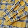 imageDubinik Flannel Shirt for Men Western Mens Pearl Snap Shirts Long Sleeve Casual Cozy Vintage Cowboy Plaid Soft Pure CottonDeep Golden Yellow and Black