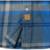imageDubinik Flannel Shirt for Men Western Mens Pearl Snap Shirts Long Sleeve Casual Cozy Vintage Cowboy Plaid Soft Pure CottonDeep Golden Yellow and Blue