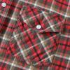 imageDubinik Flannel Shirt for Men Western Mens Pearl Snap Shirts Long Sleeve Casual Cozy Vintage Cowboy Plaid Soft Pure CottonDeep Gray Brown and Red