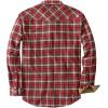 imageDubinik Flannel Shirt for Men Western Mens Pearl Snap Shirts Long Sleeve Casual Cozy Vintage Cowboy Plaid Soft Pure CottonDeep Gray Brown and Red