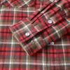 imageDubinik Flannel Shirt for Men Western Mens Pearl Snap Shirts Long Sleeve Casual Cozy Vintage Cowboy Plaid Soft Pure CottonDeep Gray Brown and Red