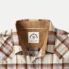 imageDubinik Flannel Shirt for Men Western Mens Pearl Snap Shirts Long Sleeve Casual Cozy Vintage Cowboy Plaid Soft Pure CottonLight Beige Plaid