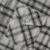 imageDubinik Flannel Shirt for Men Western Mens Pearl Snap Shirts Long Sleeve Casual Cozy Vintage Cowboy Plaid Soft Pure CottonLight Beige and Black