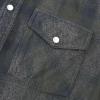 imageDubinik Flannel Shirt for Men Western Mens Pearl Snap Shirts Long Sleeve Casual Cozy Vintage Cowboy Plaid Soft Pure CottonLight Brown Gray and Green