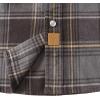 imageDubinik Flannel Shirt for Men Western Mens Pearl Snap Shirts Long Sleeve Casual Cozy Vintage Cowboy Plaid Soft Pure CottonLight Gray and Yellow