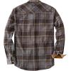 imageDubinik Flannel Shirt for Men Western Mens Pearl Snap Shirts Long Sleeve Casual Cozy Vintage Cowboy Plaid Soft Pure CottonLight Gray and Yellow