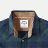 imageDubinik Flannel Shirt for Men Western Mens Pearl Snap Shirts Long Sleeve Casual Cozy Vintage Cowboy Plaid Soft Pure CottonLight Green and Blue