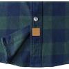 imageDubinik Flannel Shirt for Men Western Mens Pearl Snap Shirts Long Sleeve Casual Cozy Vintage Cowboy Plaid Soft Pure CottonLight Green and Blue