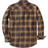 imageDubinik Flannel Shirt for Men Western Mens Pearl Snap Shirts Long Sleeve Casual Cozy Vintage Cowboy Plaid Soft Pure CottonPale Yellow and Dark Brown