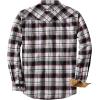 imageDubinik Flannel Shirt for Men Western Mens Pearl Snap Shirts Long Sleeve Casual Cozy Vintage Cowboy Plaid Soft Pure CottonWhite and Gray