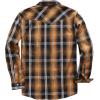 imageDubinik Pearl Snap Shirts for Men Long Sleeve Western Shirts for Men Vintage Casual Plaid Shirt Cowboy Shirts for MenBlack Burnt Orange