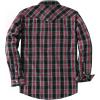 imageDubinik Pearl Snap Shirts for Men Long Sleeve Western Shirts for Men Vintage Casual Plaid Shirt Cowboy Shirts for MenBlack Red