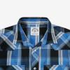imageDubinik Pearl Snap Shirts for Men Long Sleeve Western Shirts for Men Vintage Casual Plaid Shirt Cowboy Shirts for MenBlack Royal Blue